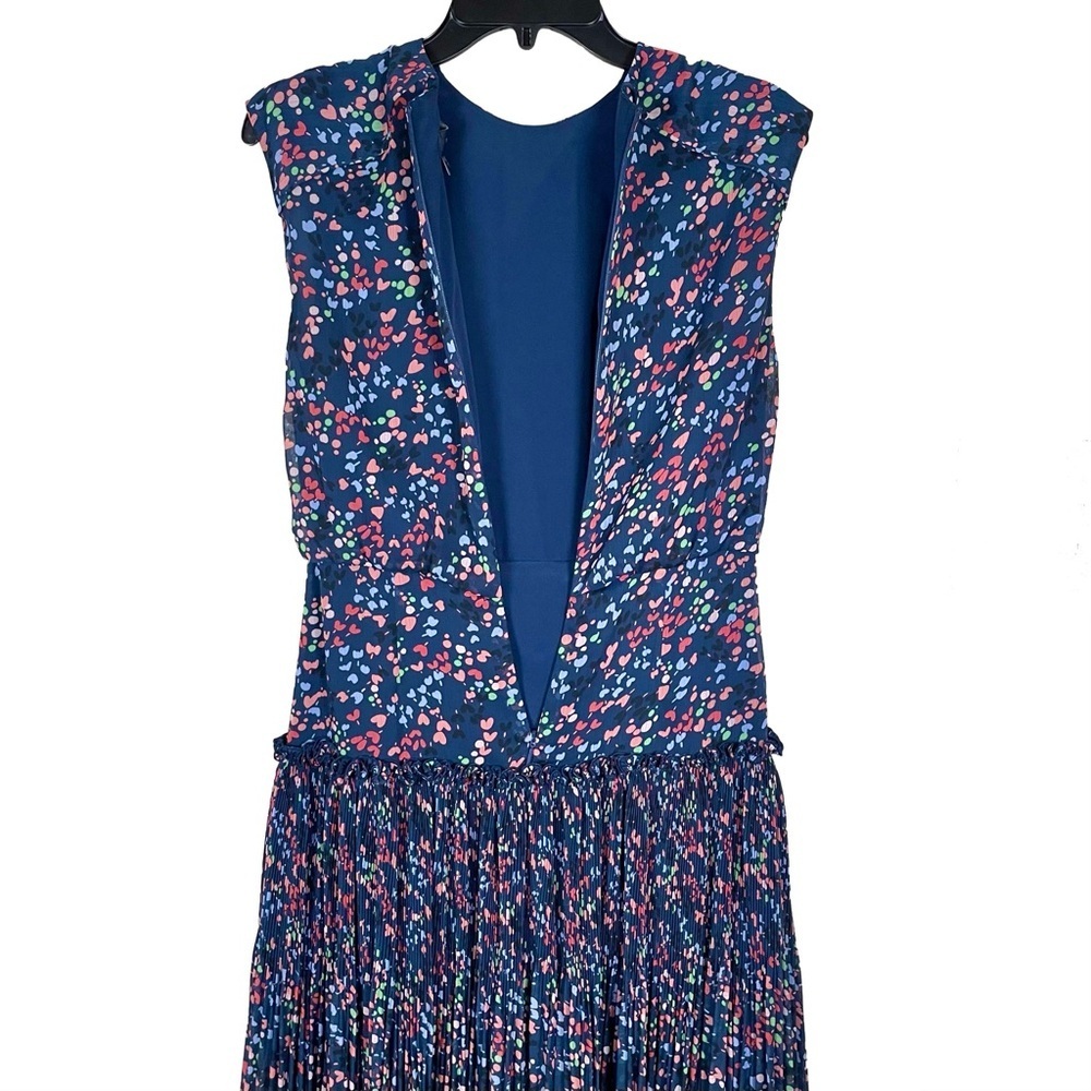 Ted Baker Coraal Midi Dress Navy Heart Print Sleeveless US 4 - Picture 9 of 13